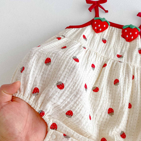 Baby Girl Strawberry Cami Bodysuit
