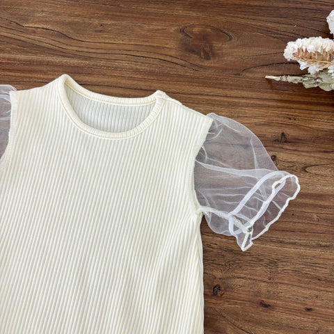 Baby Girl Overall Layered Bodysuit Dress