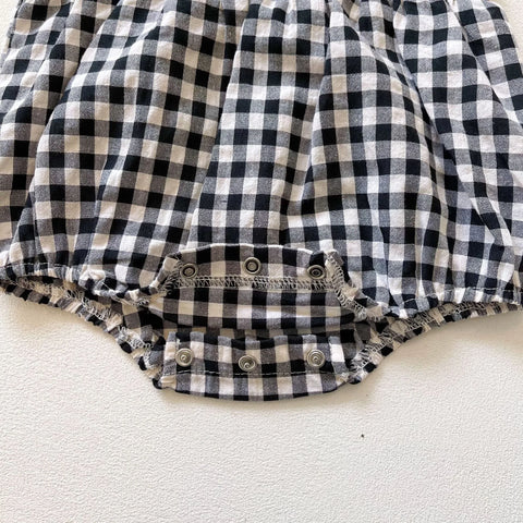 2 Pc Baby Girl Gingham Bodysuit Set