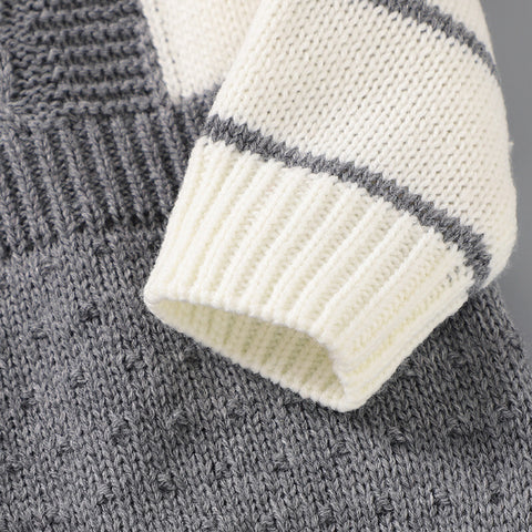 Baby Girl Knit Faux Overall Bodysuit