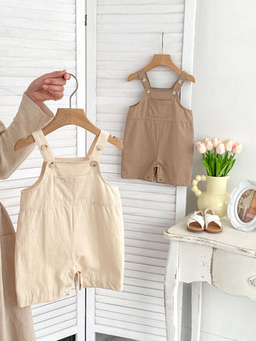 Baby Boy Cotton Overall Shorts