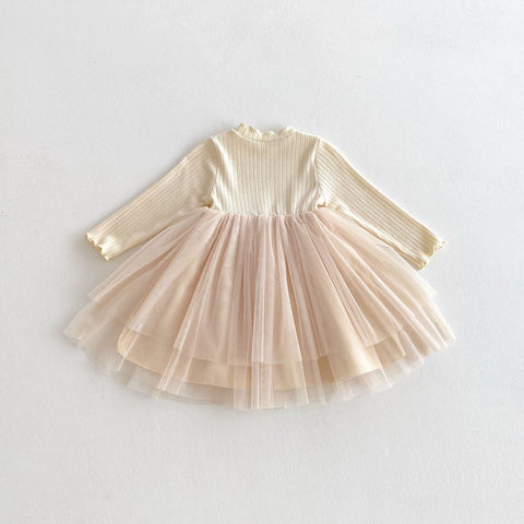 Girls Ballerina Tutu Long Sleeve Dress