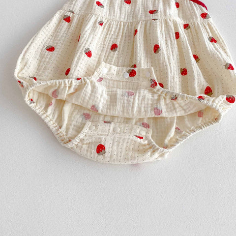 Baby Girl Strawberry Cami Bodysuit