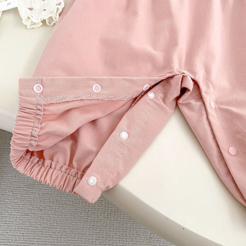 2 Pc Baby Girl Floral Shirt & Pink Jumpsuit Set