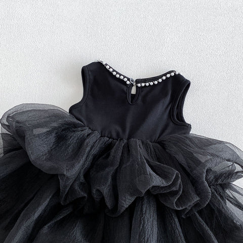 Baby Girl Pearl Trim Bubble Dress