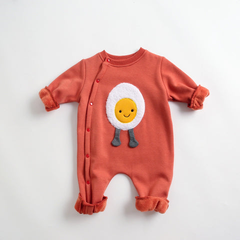 Baby Cute Food Button Romper