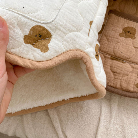 Baby Fleece Lined Cotton Bear Jacket