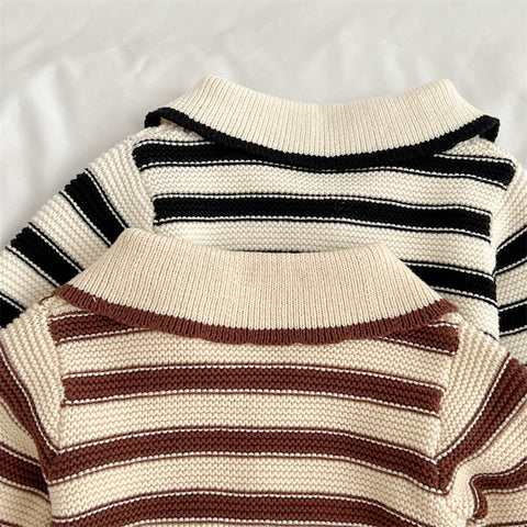 Girl Stripe Knit Sweater with Pants