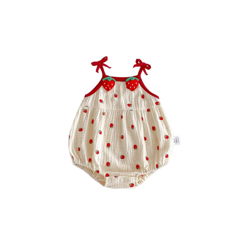 Baby Girl Strawberry Cami Bodysuit