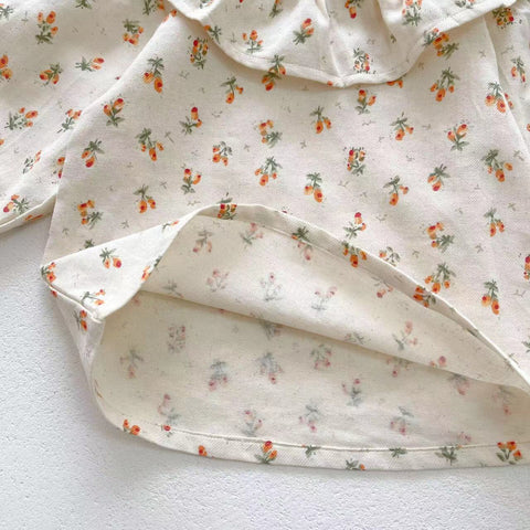 2 Pc Baby Girl Floral Ruffle Collar and Bloomer Set