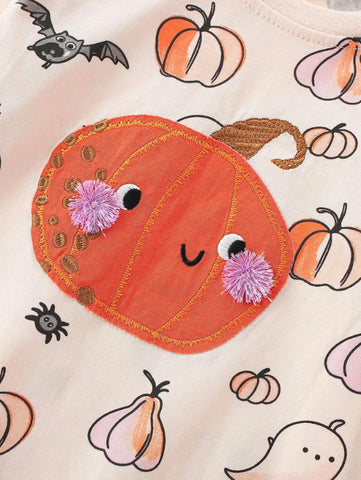 2 Pc Girls Halloween Print Set