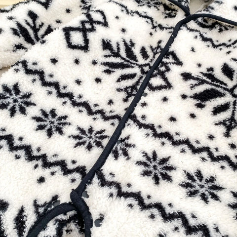 Unisex Baby Snowflake Fluffy Hooded Romper
